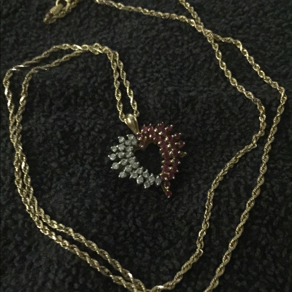 Ruby and Diamond Pendent